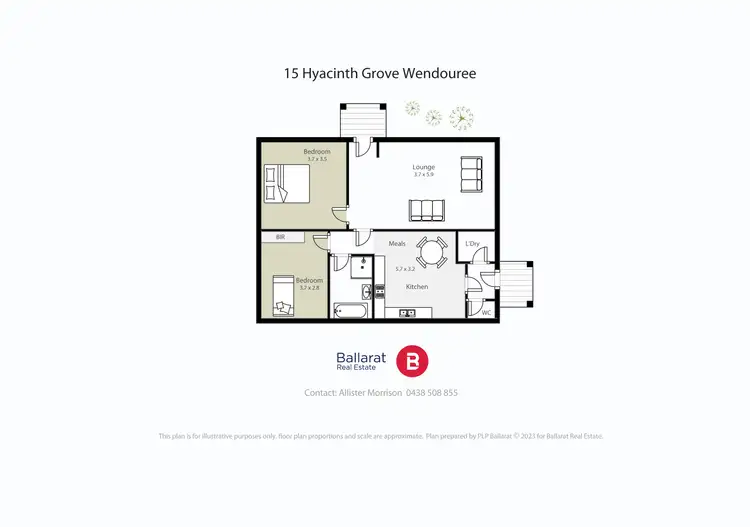 Floorplan of Homely house listing, 15 Hyacinth Grove, Wendouree VIC 3355