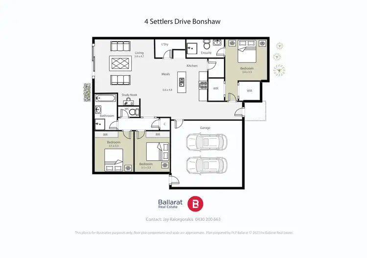 Floorplan of Homely house listing, 4 Settlers Drive, Bonshaw VIC 3352