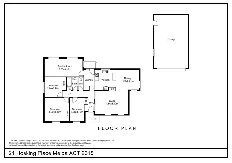 Floorplan of Homely house listing, 21 Hosking Place, Melba ACT 2615