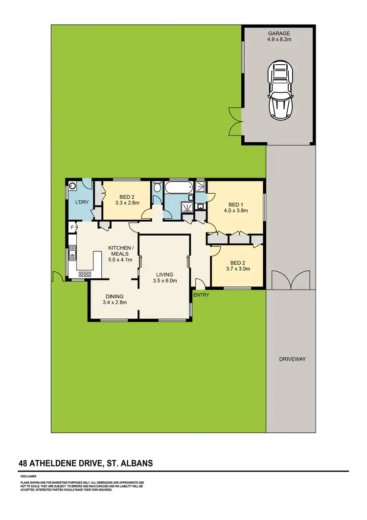 Floorplan of Homely house listing, 48 Atheldene Drive, St Albans VIC 3021