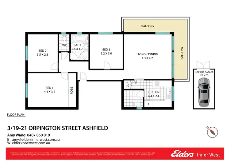 Floorplan of Homely unit listing, 3/19-21 Orpington Street, Ashfield NSW 2131