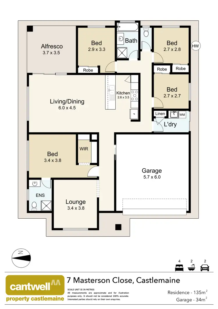 Floorplan of Homely house listing, 7 Masterson Close, Castlemaine VIC 3450
