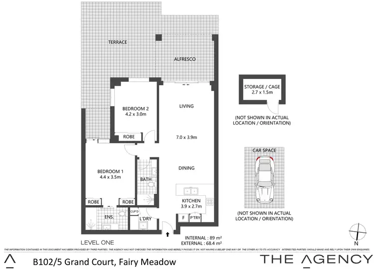 Floorplan of Homely apartment listing, B102/5 Grand Court, Fairy Meadow NSW 2519