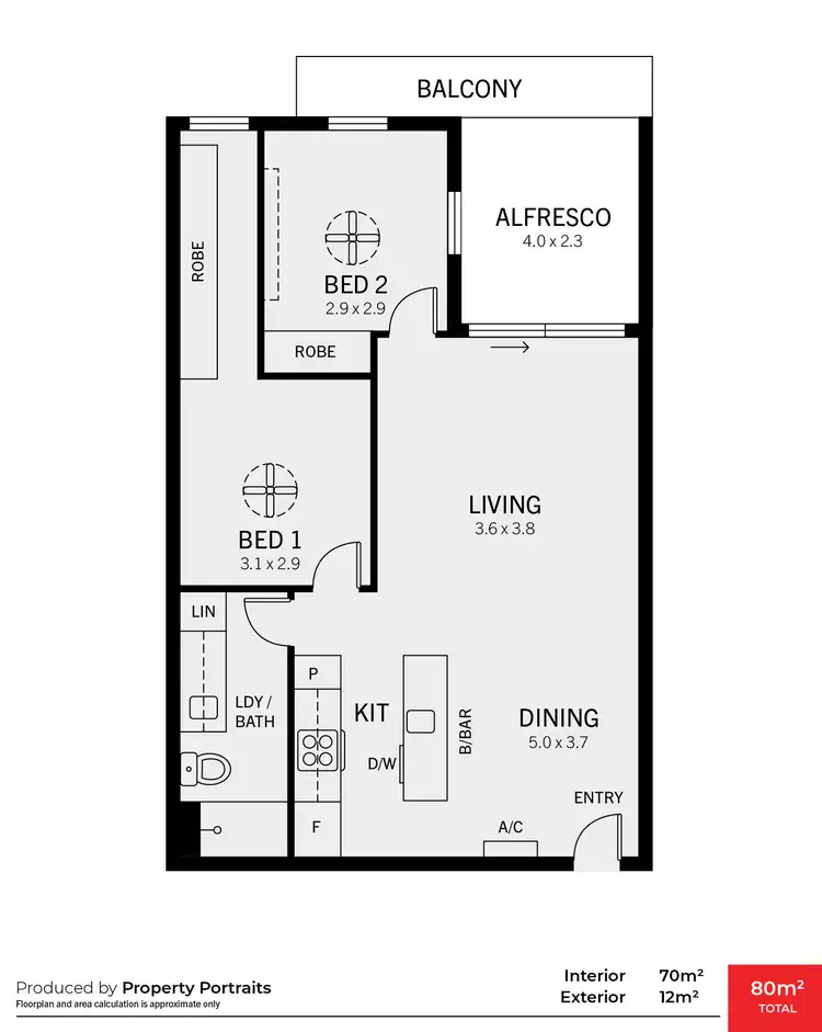 Floorplan of Homely apartment listing, 301/20 Mocatta Place, Adelaide SA 5000