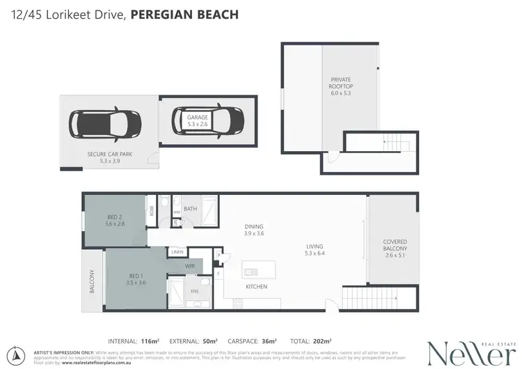 Floorplan of Homely house listing, 12/45 Lorikeet Drive, Peregian Beach QLD 4573