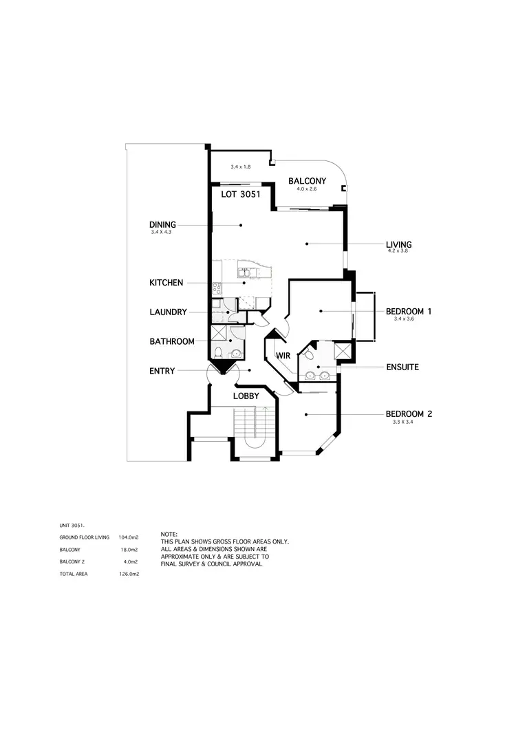 Floorplan of Homely apartment listing, 7/3208 Central Place, Carrara QLD 4211