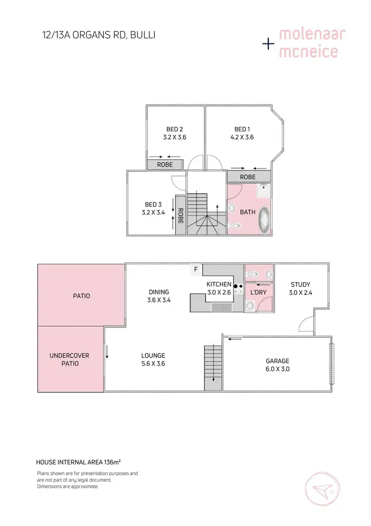 Floorplan of Homely townhouse listing, 12/13a Organs Road, Bulli NSW 2516
