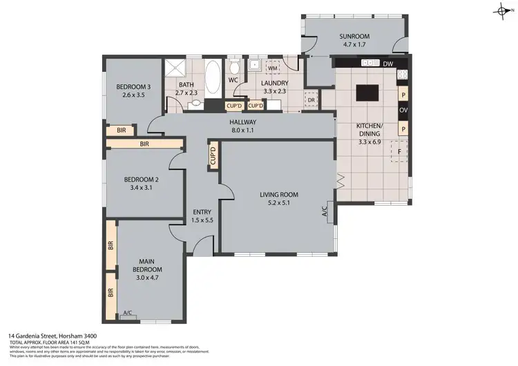 Floorplan of Homely house listing, 14 Gardenia Street, Horsham VIC 3400