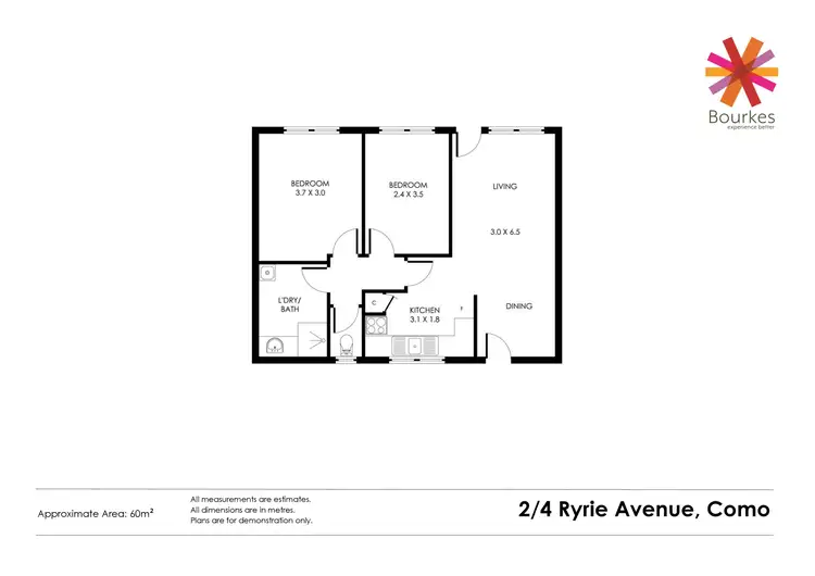 Floorplan of Homely unit listing, 2/4 Ryrie Avenue, Como WA 6152