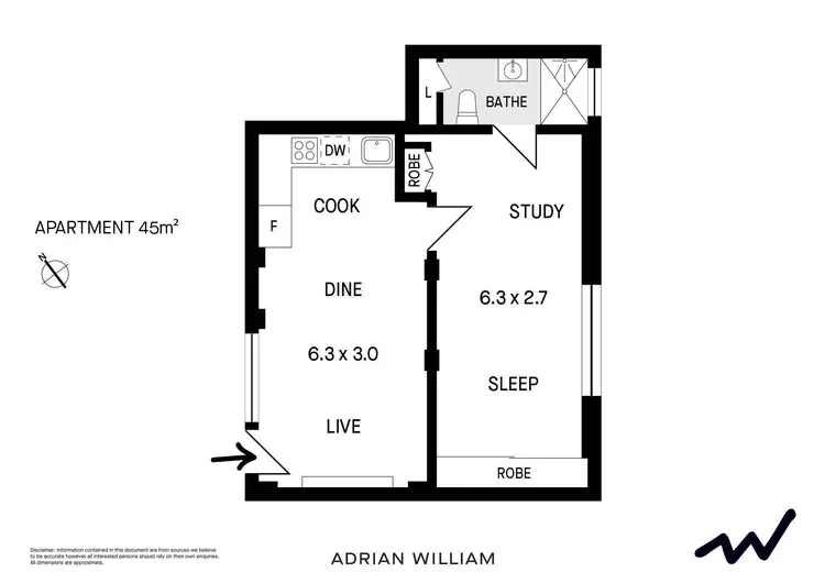 Floorplan of Homely apartment listing, 2/13-15 Glen Street, Marrickville NSW 2204