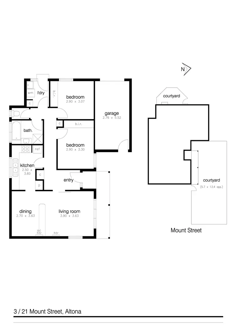 Floorplan of Homely unit listing, 3/21 Mount Street, Altona VIC 3018
