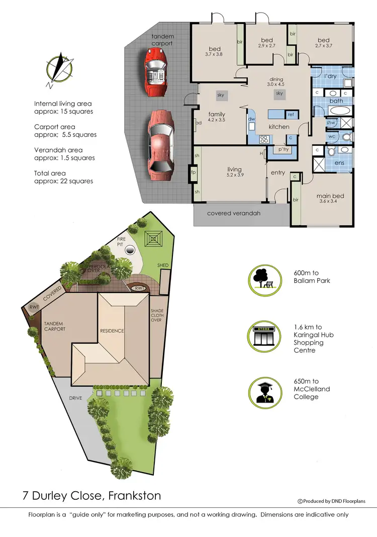 Floorplan of Homely house listing, 7 Durley Close, Frankston VIC 3199