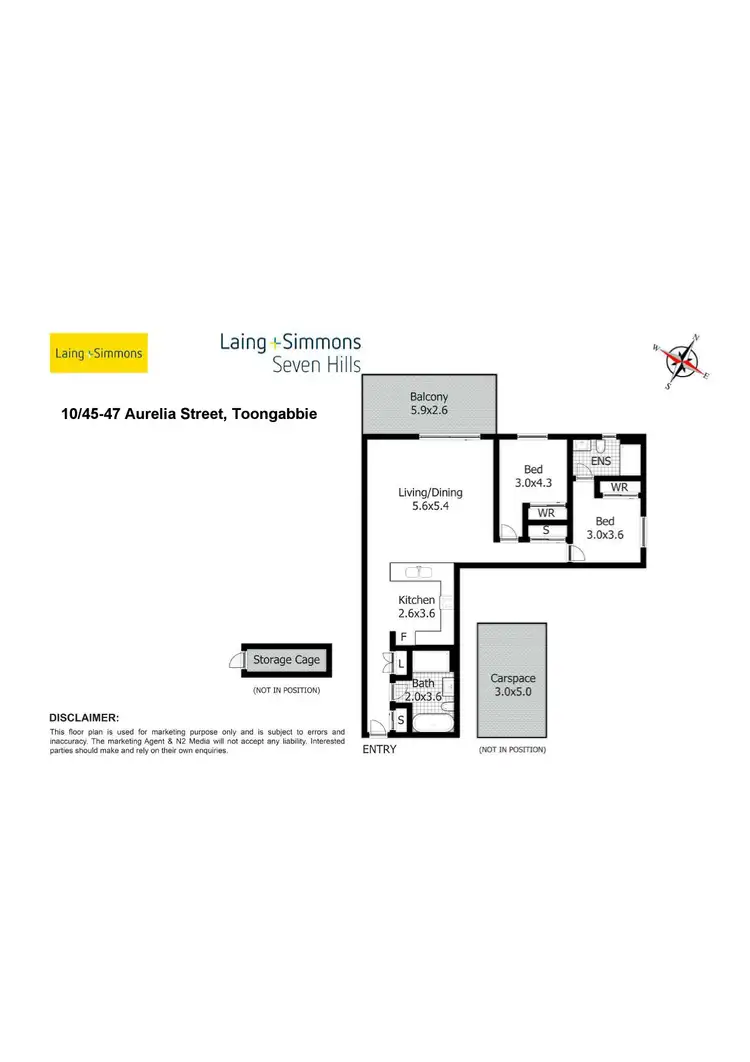Floorplan of Homely apartment listing, 10/45-47 Aurelia Street, Toongabbie NSW 2146