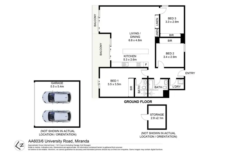 Floorplan of Homely apartment listing, AA603/6 University Road, Miranda NSW 2228
