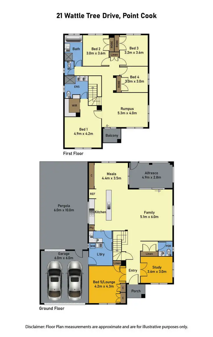 Floorplan of Homely house listing, 21 Wattle Tree Drive, Point Cook VIC 3030