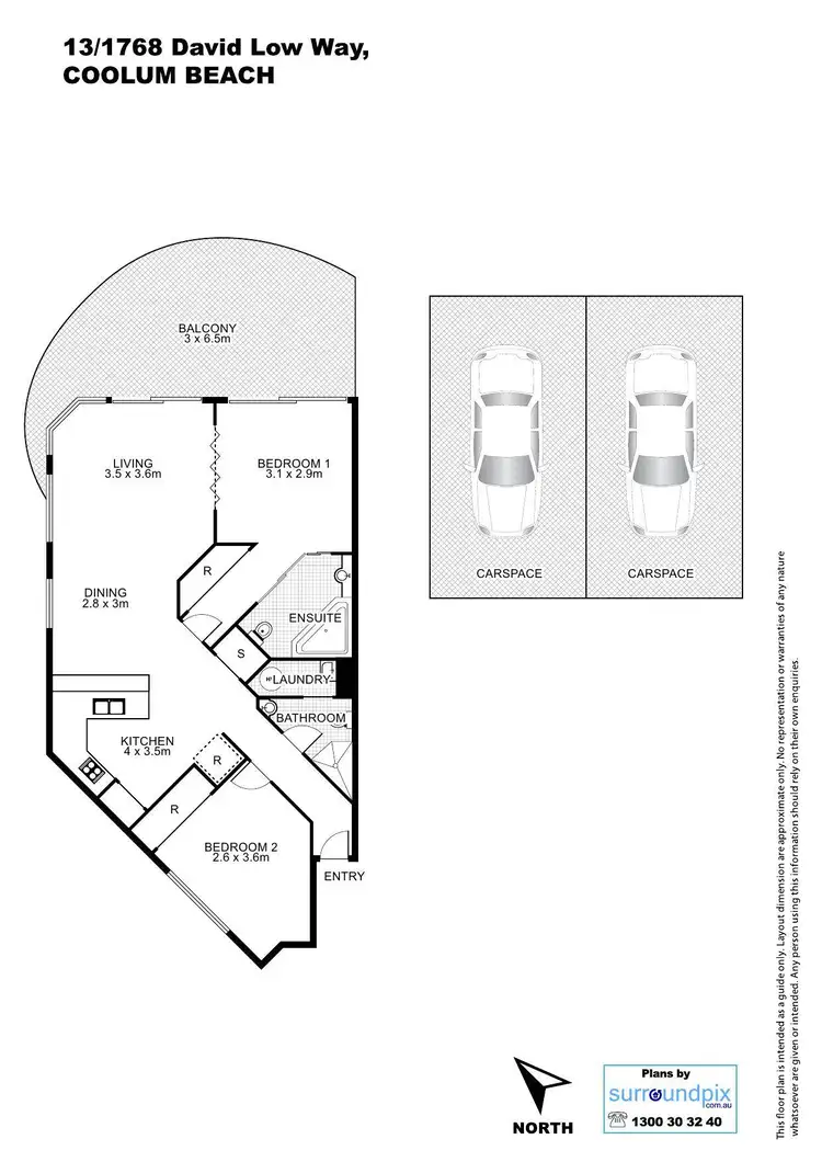 Floorplan of Homely unit listing, 13/1768 David Low Way, Coolum Beach QLD 4573