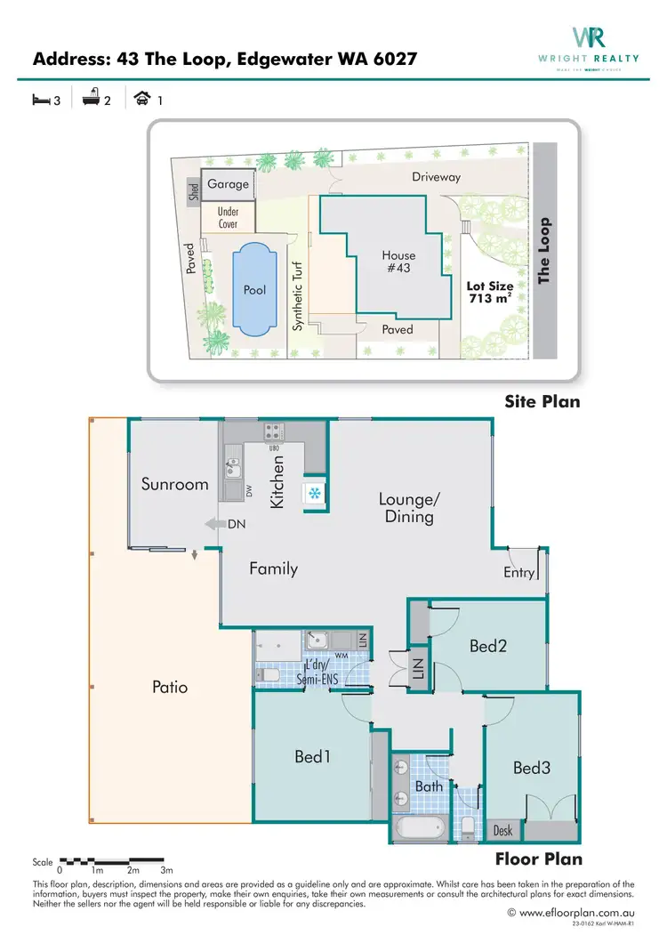 Floorplan of Homely house listing, 43 The Loop, Edgewater WA 6027