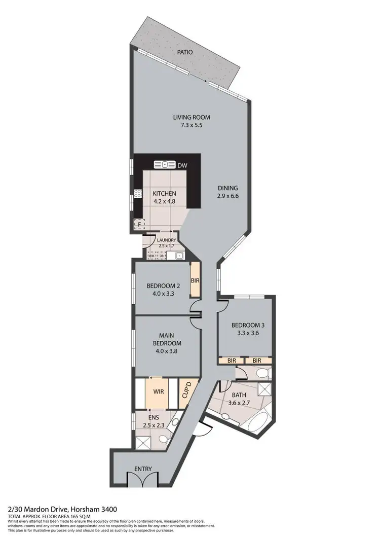 Floorplan of Homely unit listing, 2/30 Mardon Drive, Horsham VIC 3400