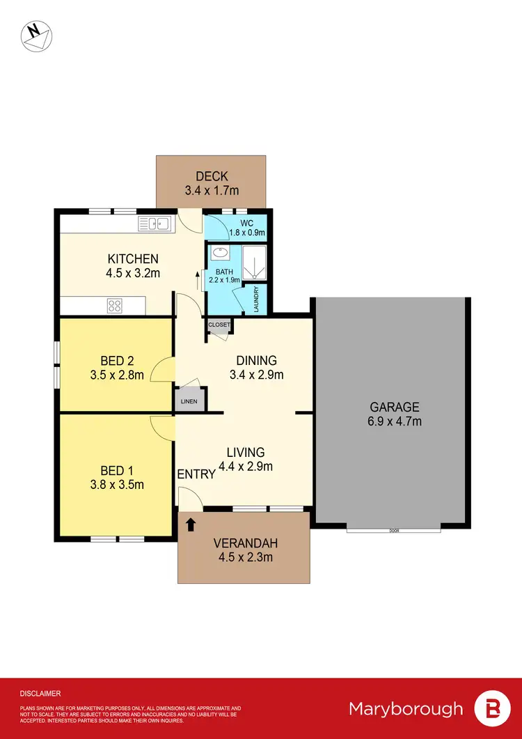 Floorplan of Homely house listing, 44A Argyle Road, Maryborough VIC 3465