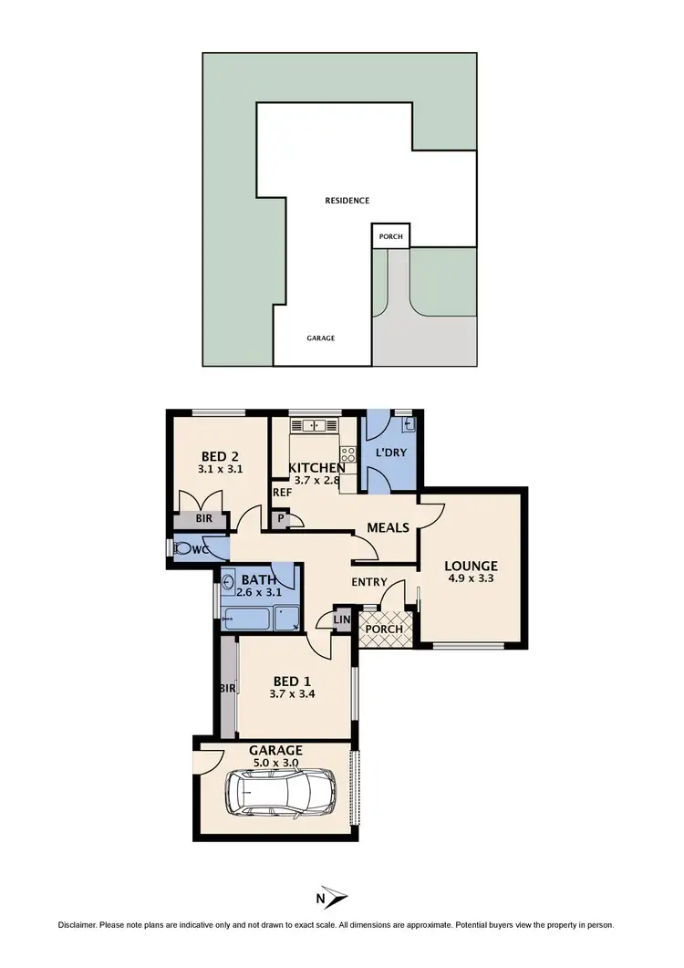 Floorplan of Homely unit listing, 6/77 Pine Street, Reservoir VIC 3073