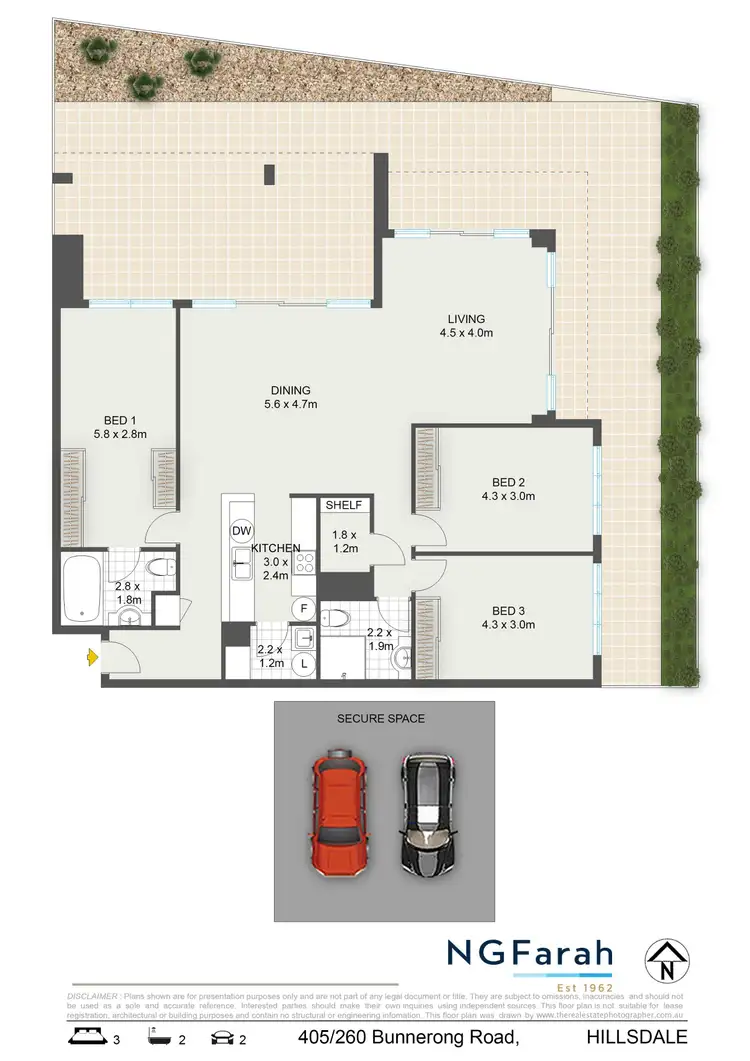 Floorplan of Homely apartment listing, 405/260 Bunnerong Road, Hillsdale NSW 2036
