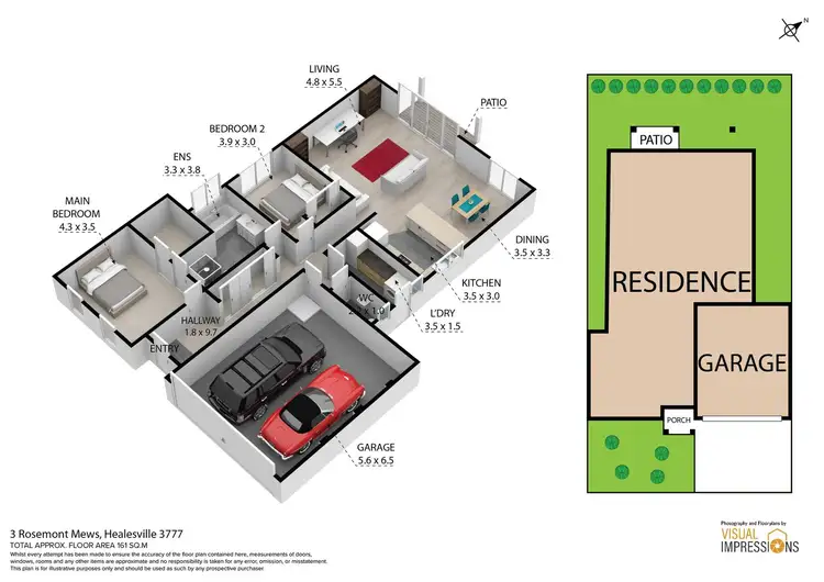 Floorplan of Homely townhouse listing, 3 Rosemont Mews, Healesville VIC 3777