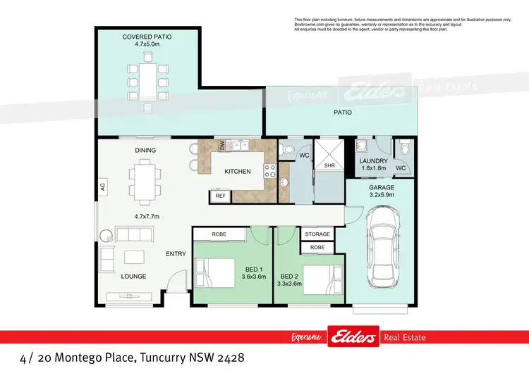 Floorplan of Homely villa listing, 4/20 Montego Place, Tuncurry NSW 2428
