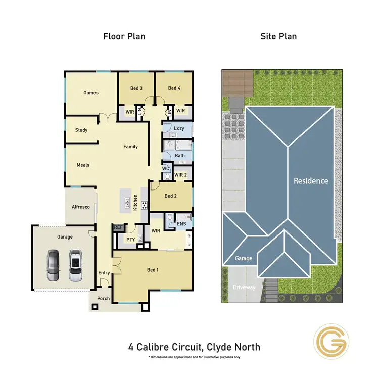 Floorplan of Homely house listing, 4 Calibre Circuit, Clyde North VIC 3978
