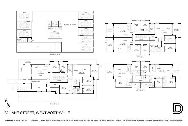 Floorplan of Homely block of units listing, 32 Lane Street, Wentworthville NSW 2145