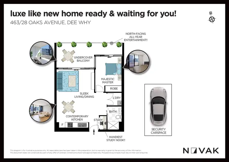 Floorplan of Homely apartment listing, 463/28 Oaks Avenue, Dee Why NSW 2099