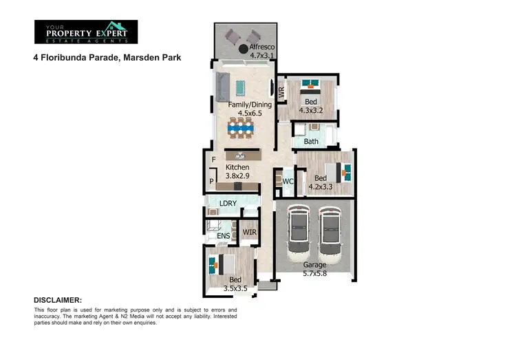Floorplan of Homely house listing, 4 Floribunda Parade, Marsden Park NSW 2765