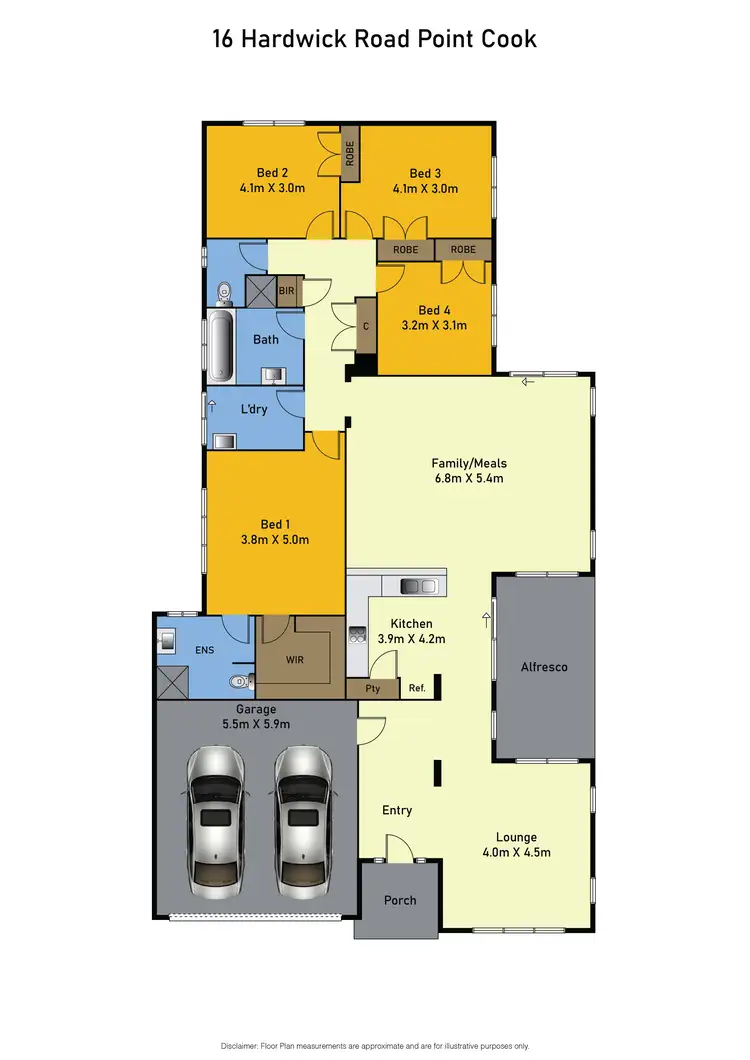 Floorplan of Homely house listing, 16 Hardwick Road, Point Cook VIC 3030