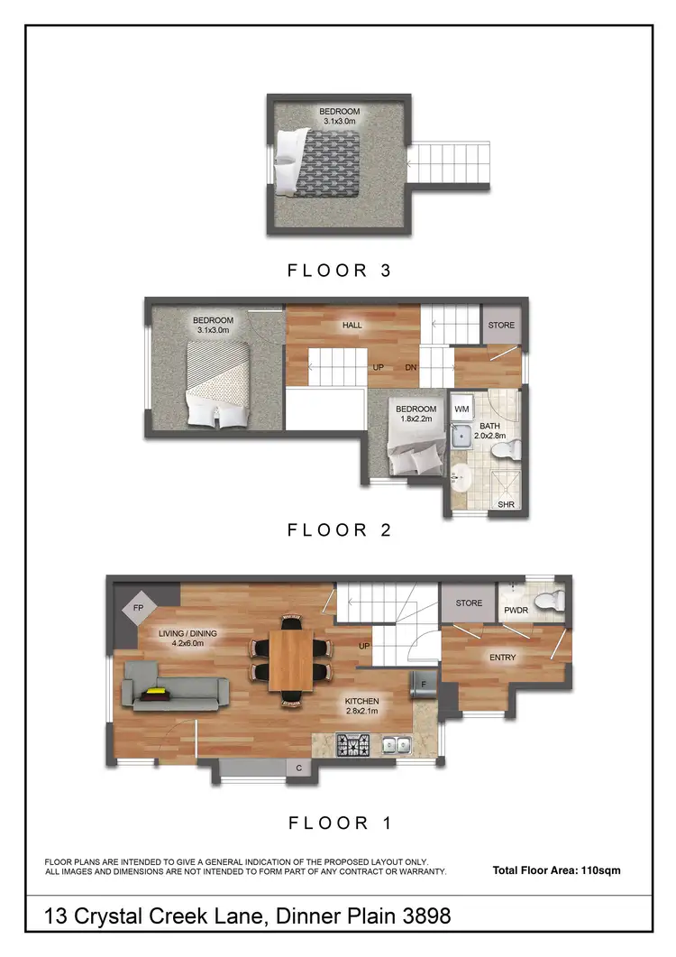 Floorplan of Homely house listing, 13 Crystal Creek Lane, Dinner Plain VIC 3898