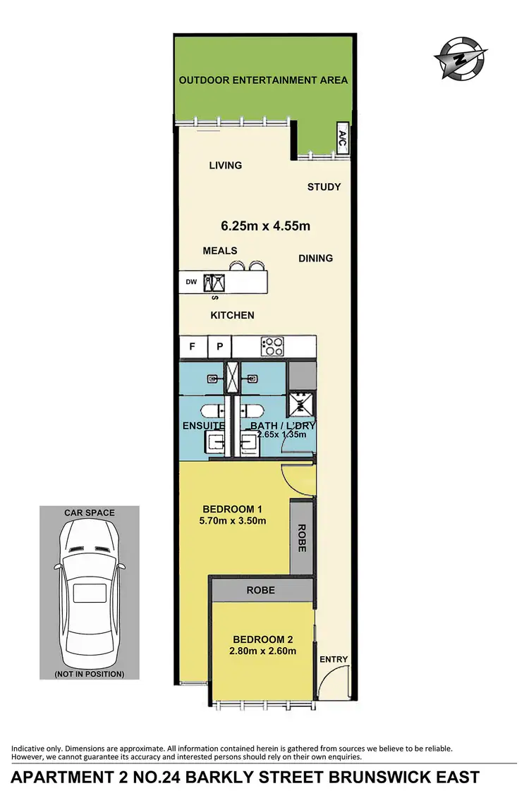 Floorplan of Homely apartment listing, 2/24 Barkly Street, Brunswick East VIC 3057