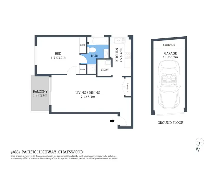 Floorplan of Homely apartment listing, 9/882 Pacific Highway, Chatswood NSW 2067