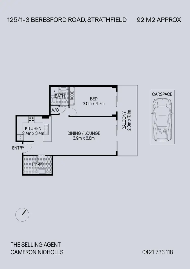 Floorplan of Homely apartment listing, 125/1-3 Beresford Road, Strathfield NSW 2135