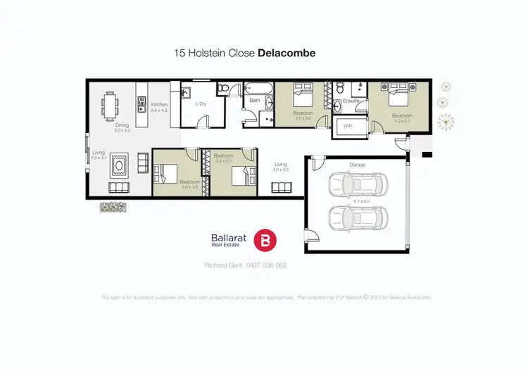 Floorplan of Homely house listing, 15 Holstein Close, Delacombe VIC 3356