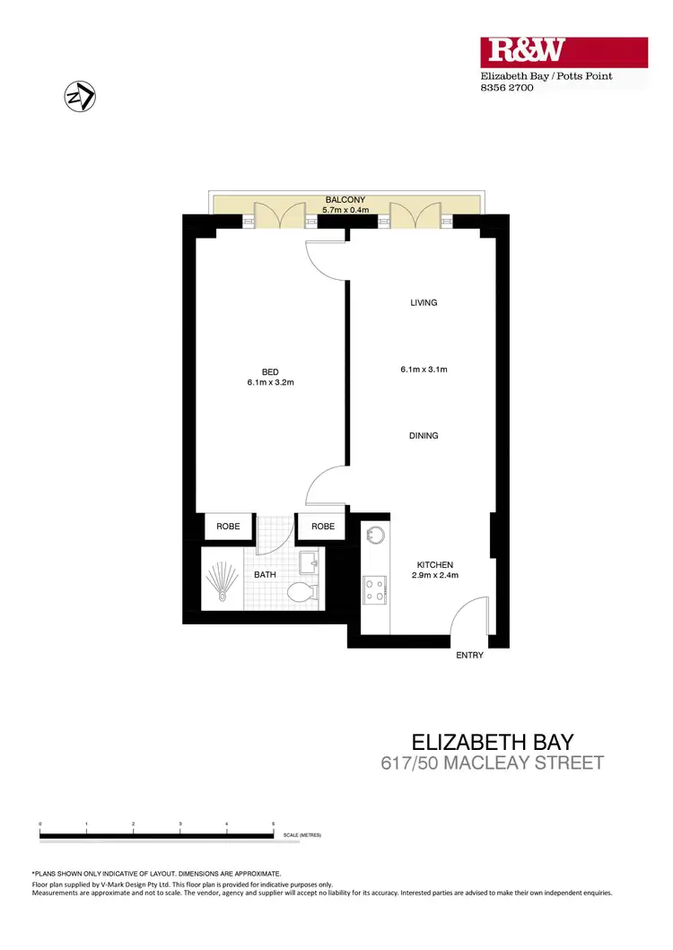 Floorplan of Homely apartment listing, 617/50-58 Macleay Street, Potts Point NSW 2011