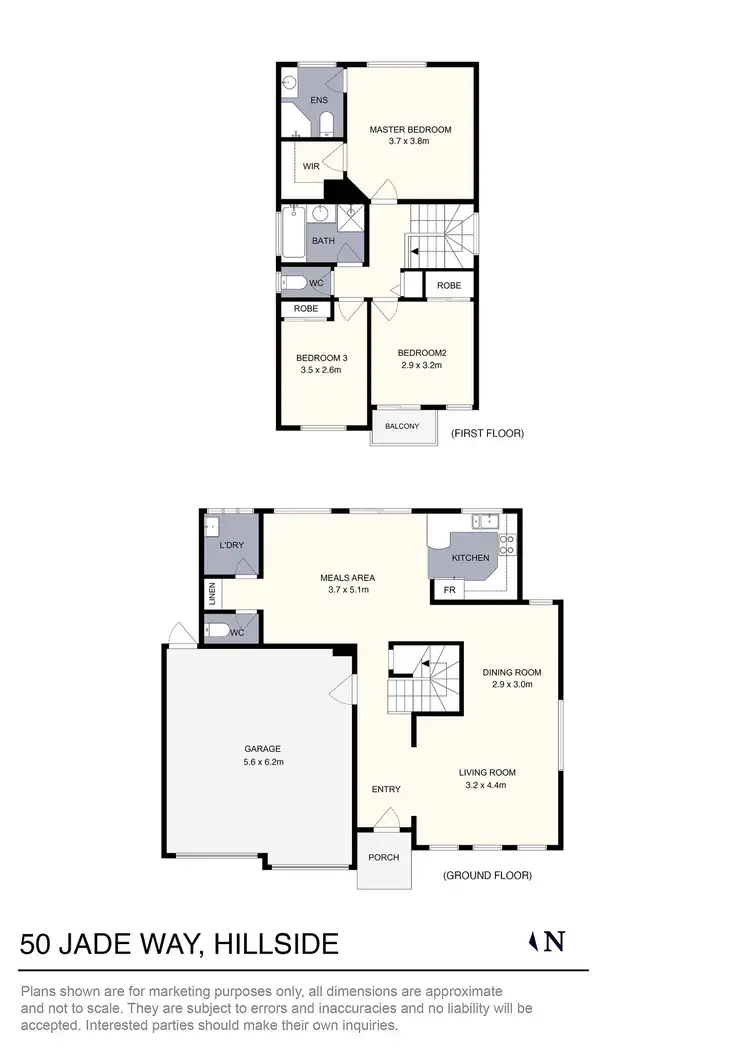 Floorplan of Homely townhouse listing, 50 Jade Way, Hillside VIC 3037