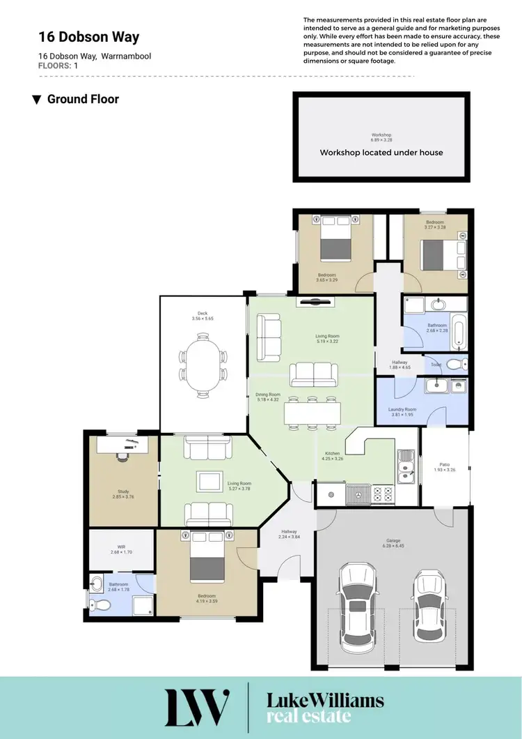 Floorplan of Homely house listing, 16 Dobson Way, Warrnambool VIC 3280