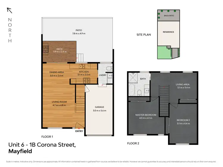 Floorplan of Homely townhouse listing, 6/1B Corona Street, Mayfield NSW 2304