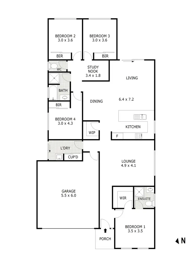 Floorplan of Homely house listing, 13 Caulfield Drive, Ascot VIC 3551