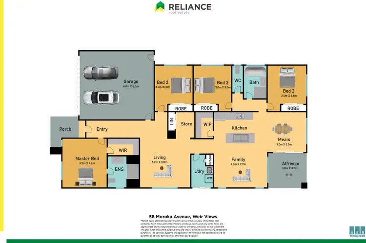 Floorplan of Homely house listing, 58 Moroka Avenue, Weir Views VIC 3338