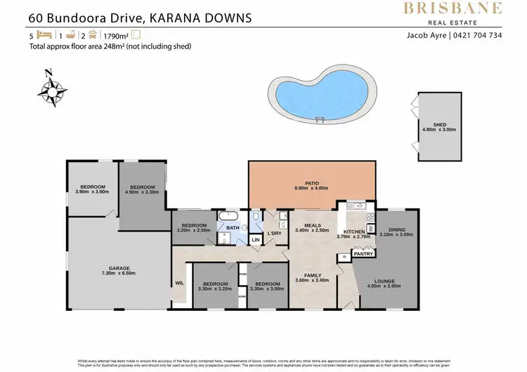 Floorplan of Homely house listing, 60 Bundoora Drive, Karana Downs QLD 4306