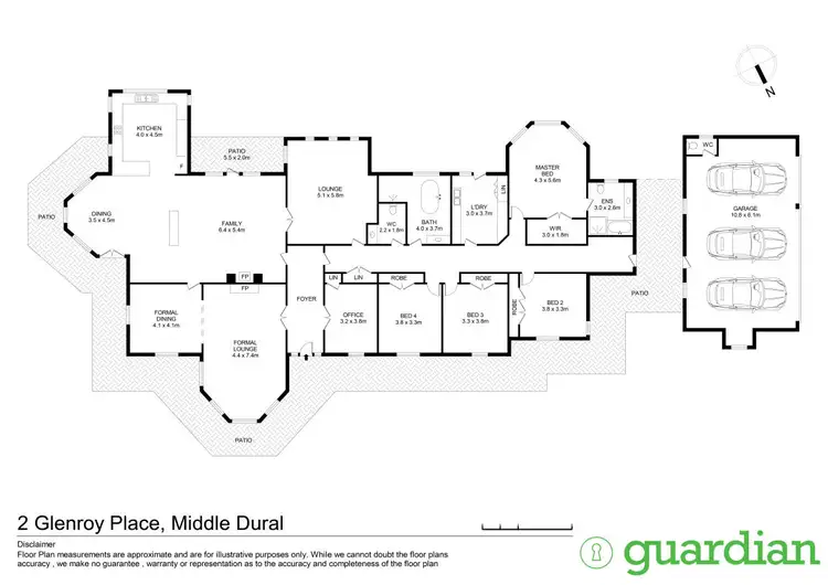 Floorplan of Homely rural property listing, 2 Glenroy Place, Middle Dural NSW 2158