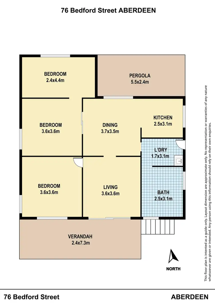 Floorplan of Homely house listing, 76 Bedford Street, Aberdeen NSW 2336