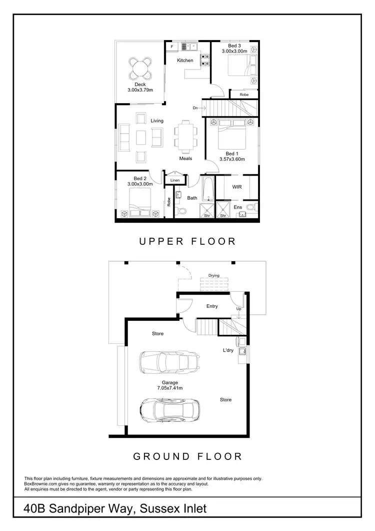 Floorplan of Homely semi-detached listing, 40B Sandpiper Way, Sussex Inlet NSW 2540