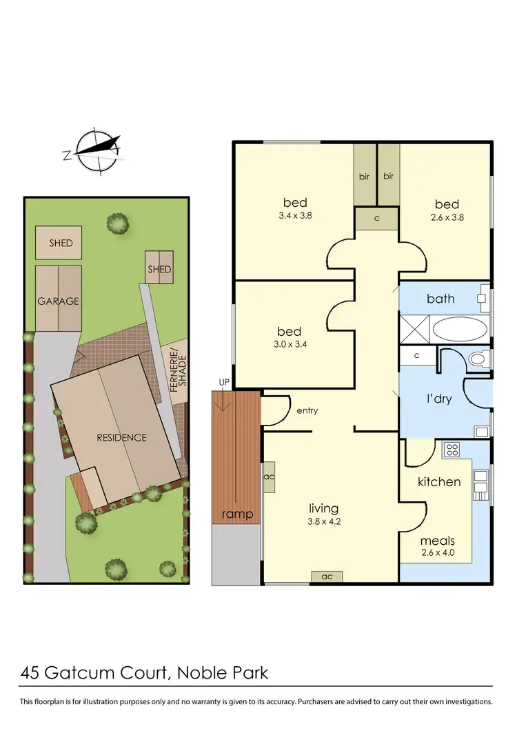 Floorplan of Homely house listing, 45 Gatcum Court, Noble Park VIC 3174