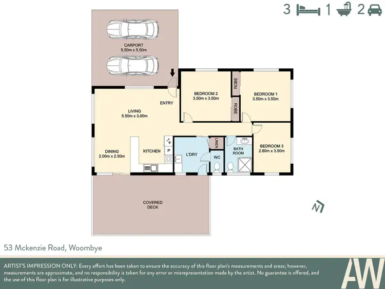 Floorplan of Homely house listing, 53 McKenzie Road, Woombye QLD 4559