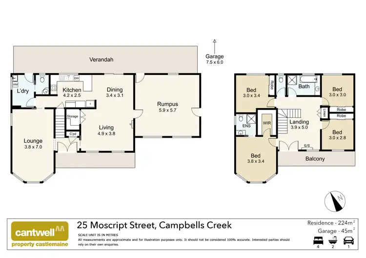 Floorplan of Homely house listing, 25 Moscript Street, Campbells Creek VIC 3451